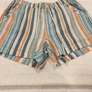 Briggs Striped Shorts Drawstring 2 Front Pockets 2 Back Pockets--Size XL